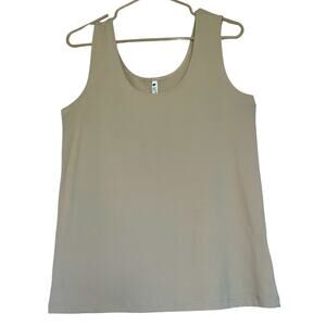Leo & Nicole Khaki Tan USA made Nylon Form Loving Tank size Large